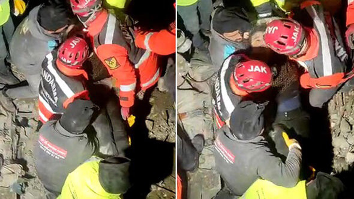 76 saat sonra 1 kız çocuğu enkazdan çıkarıldı