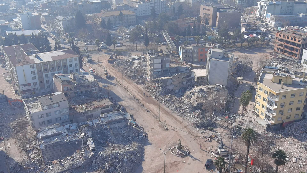 Adıyaman'daki yıkım havadan görüntülendi