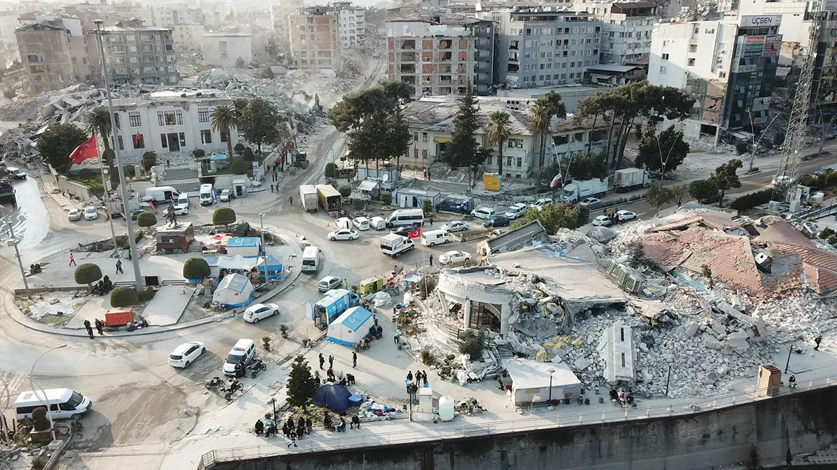 Antakya'daki son durum havadan görüntülendi