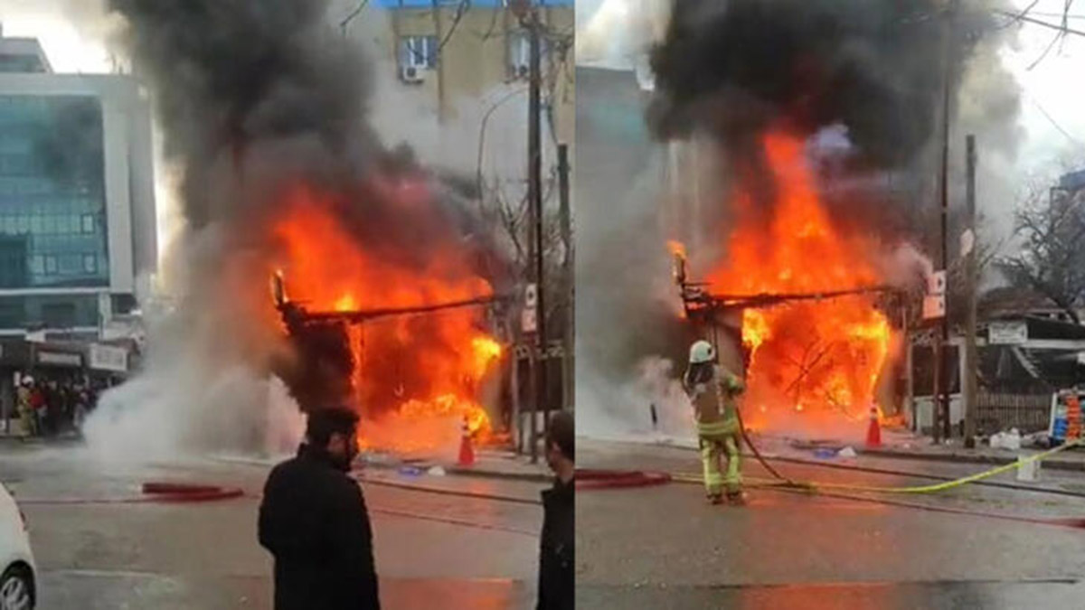 Beykoz'da ayakkabı dükkanında yangın çıktı