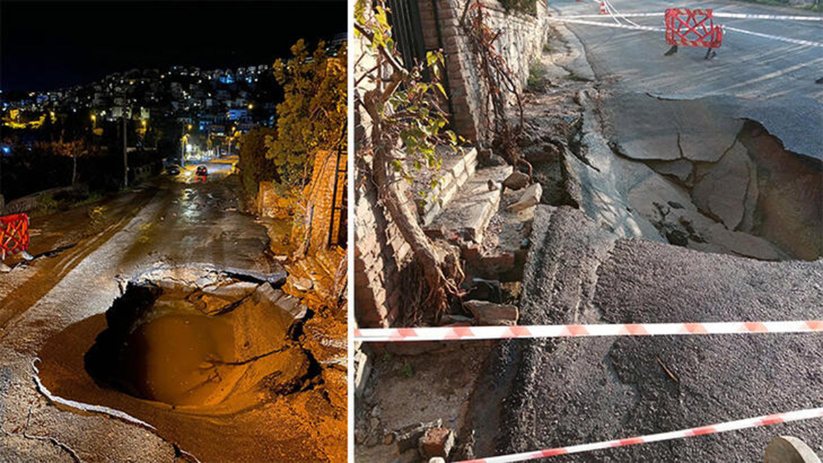 Bodrum'da ana isale hattı patladı