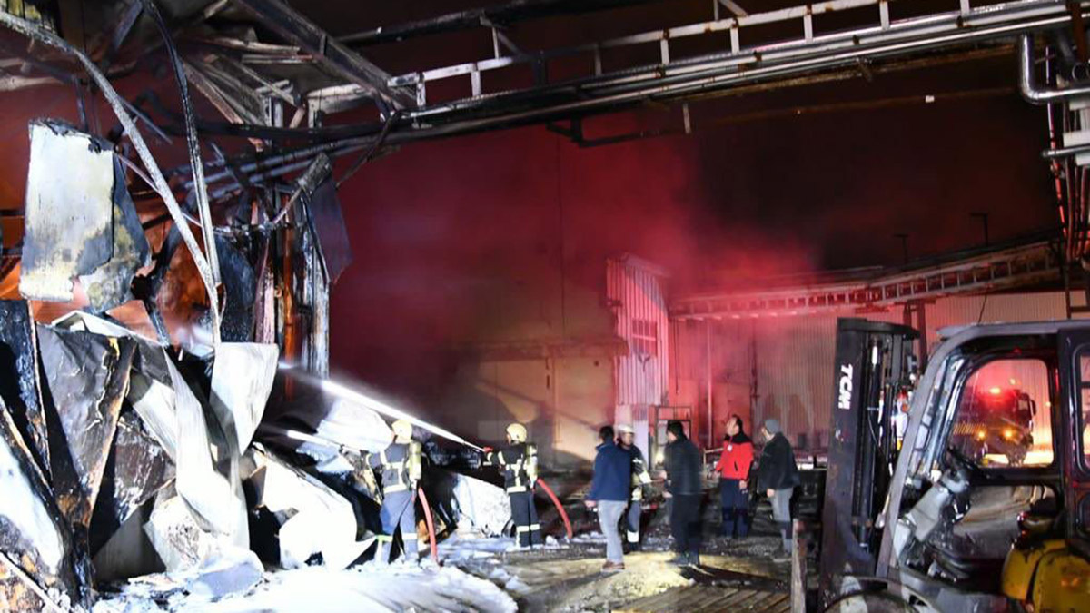 Bolu'da tavuk kesimhanesinde yangın çıktı