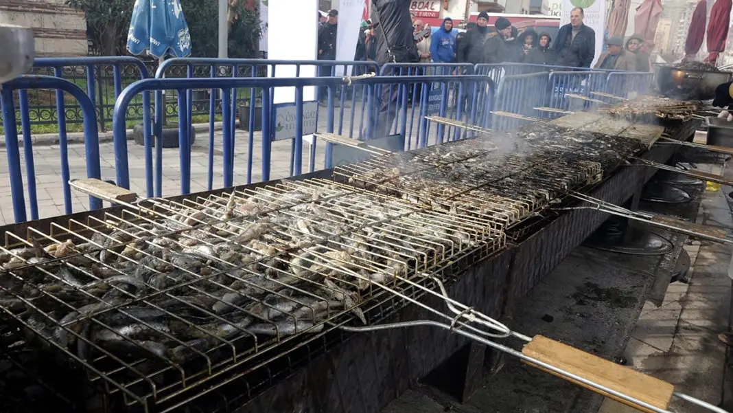 Bursa'da 'Hamsi Festivali'; 1 ton balık dağıtıldı