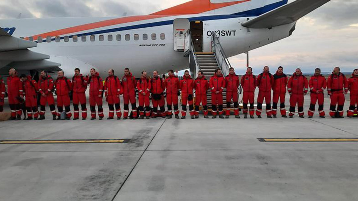 Çek arama kurtarma ekibi ülkesine döndü