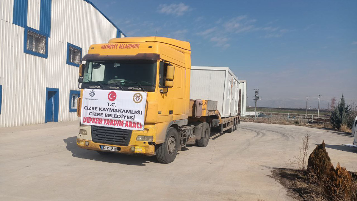 Cizre’de deprem bölgesi için konteyner üretimi