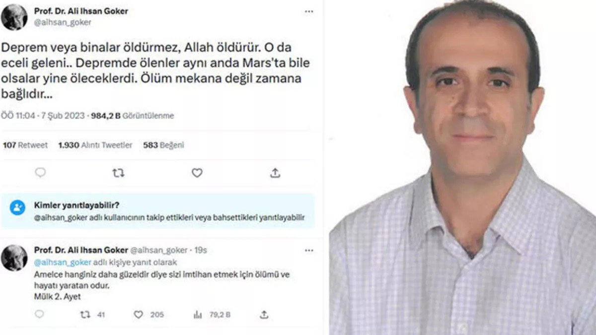 'Deprem öldürmez' diyen profesöre soruşturma