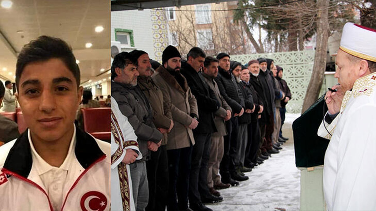 Depremde ölen milli güreşçi Şimşek, defnedildi