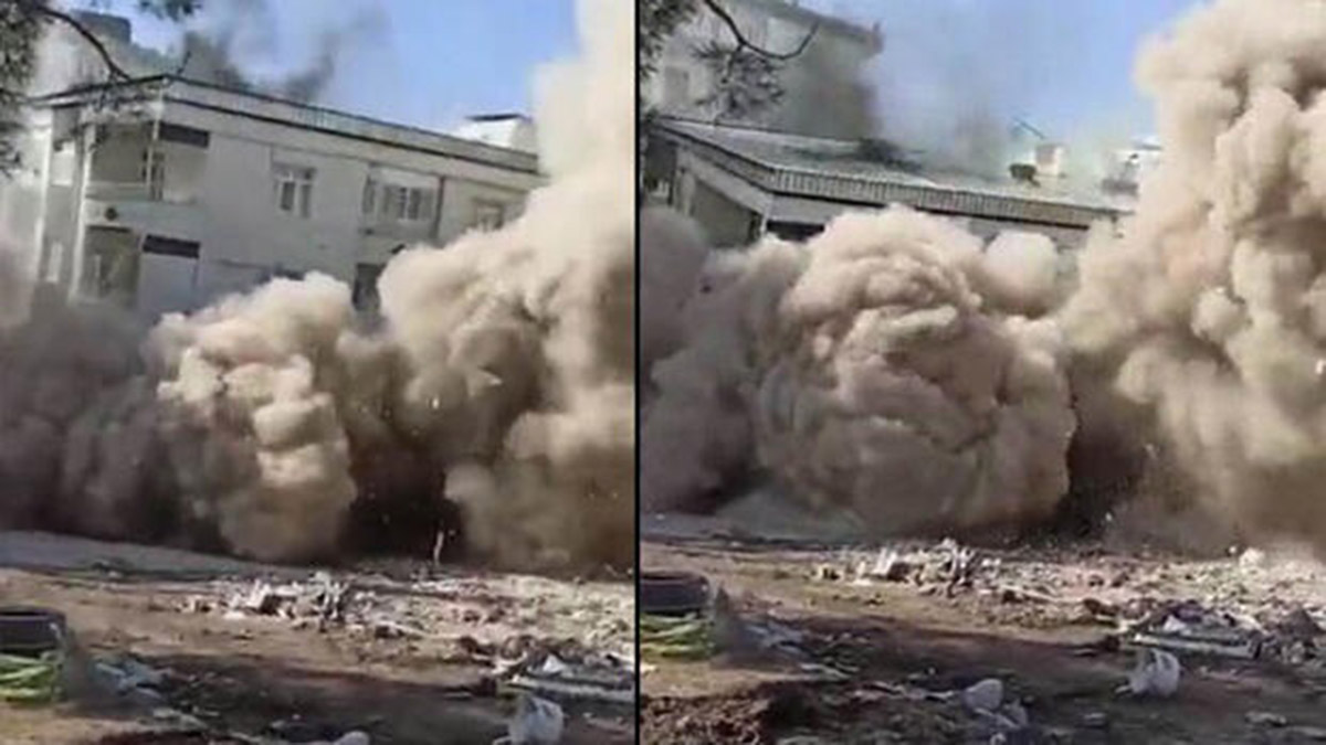 Diyarbakır'da 10 katlı bina kontrollü yıkımda çöktü