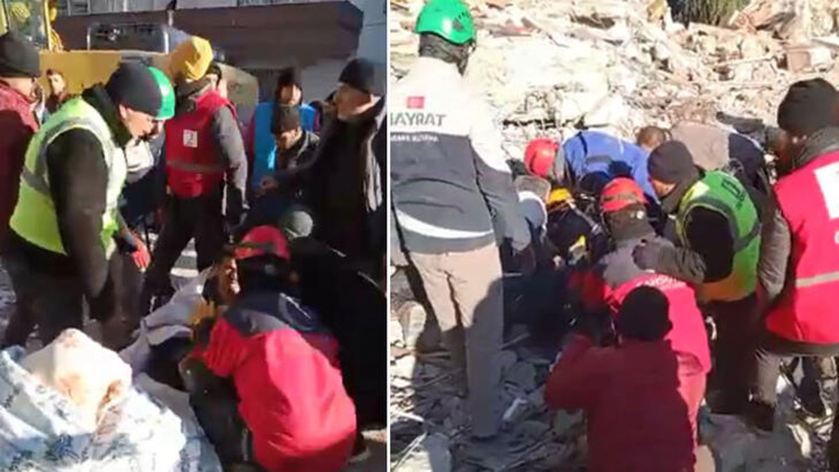 Hatay'da Suriyeli çift 53'üncü saatte kurtarıldı