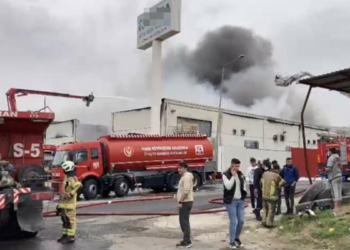 İzmir'de geri dönüşüm tesisinde yangını 