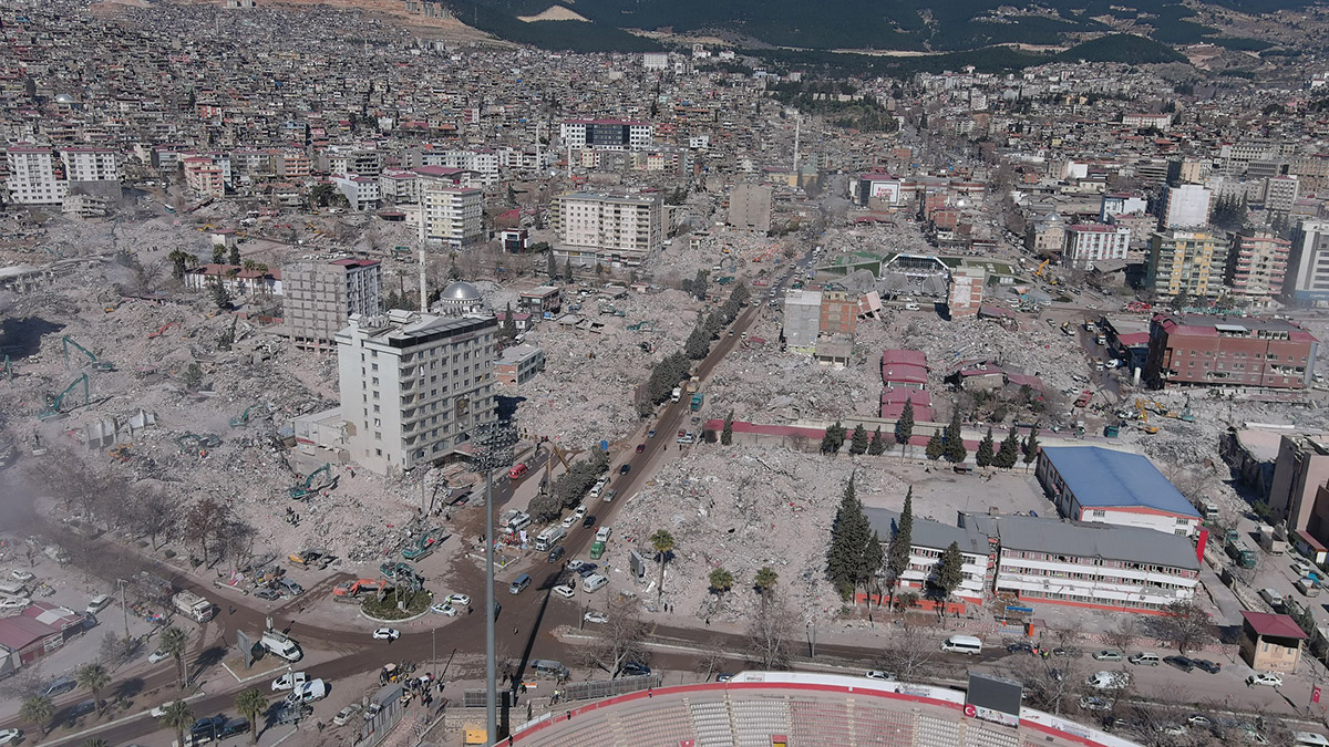 Kahramanmaraş'taki son durum havadan görüntülendi 