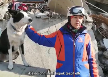 Kırgız kurtarma köpeği 2 kişiye hayat oldu