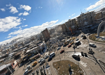 Malatya'daki yıkım, havadan görüntülendi