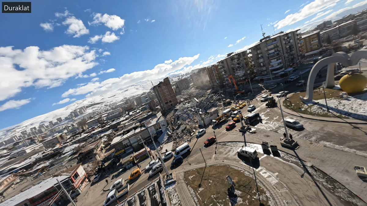 Malatya'daki yıkım, havadan görüntülendi