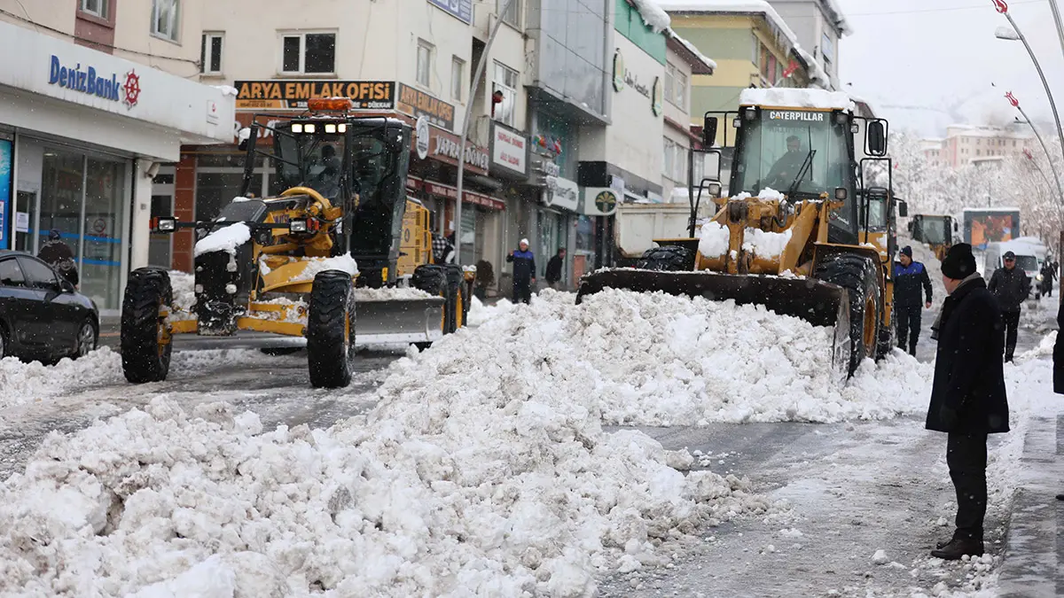 Muş'ta kar yağışı; 297 köy yolu ulaşıma kapandı