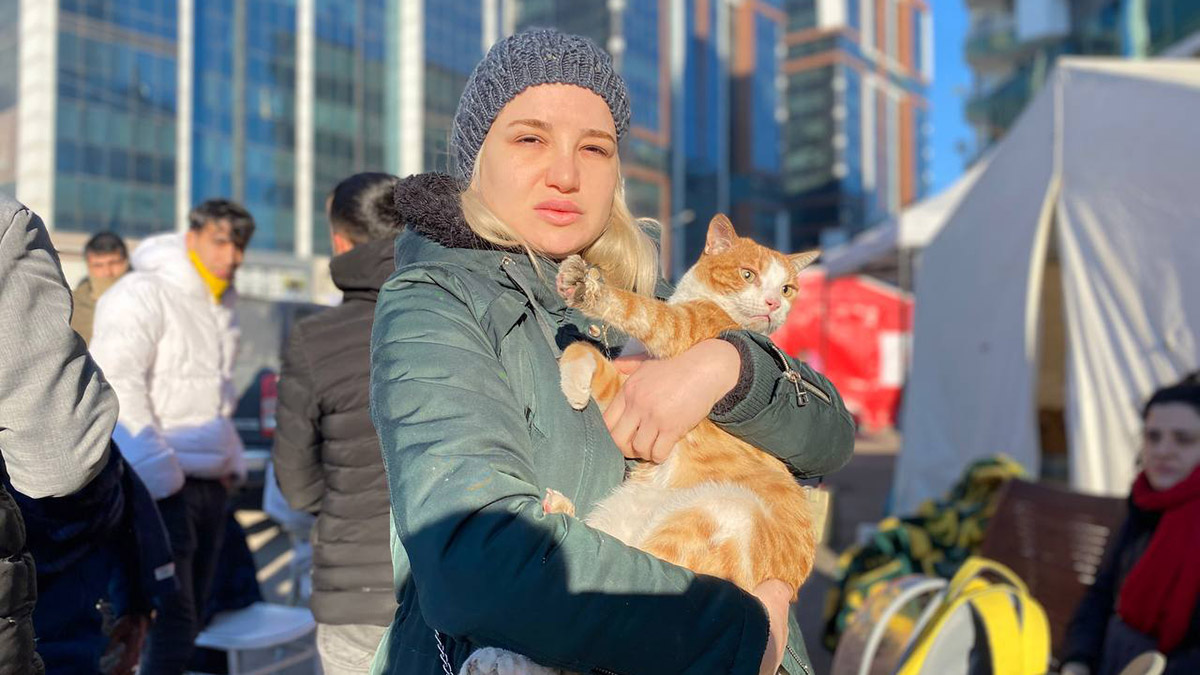 Neva adlı kedi 72’nci saatte enkazdan çıktı