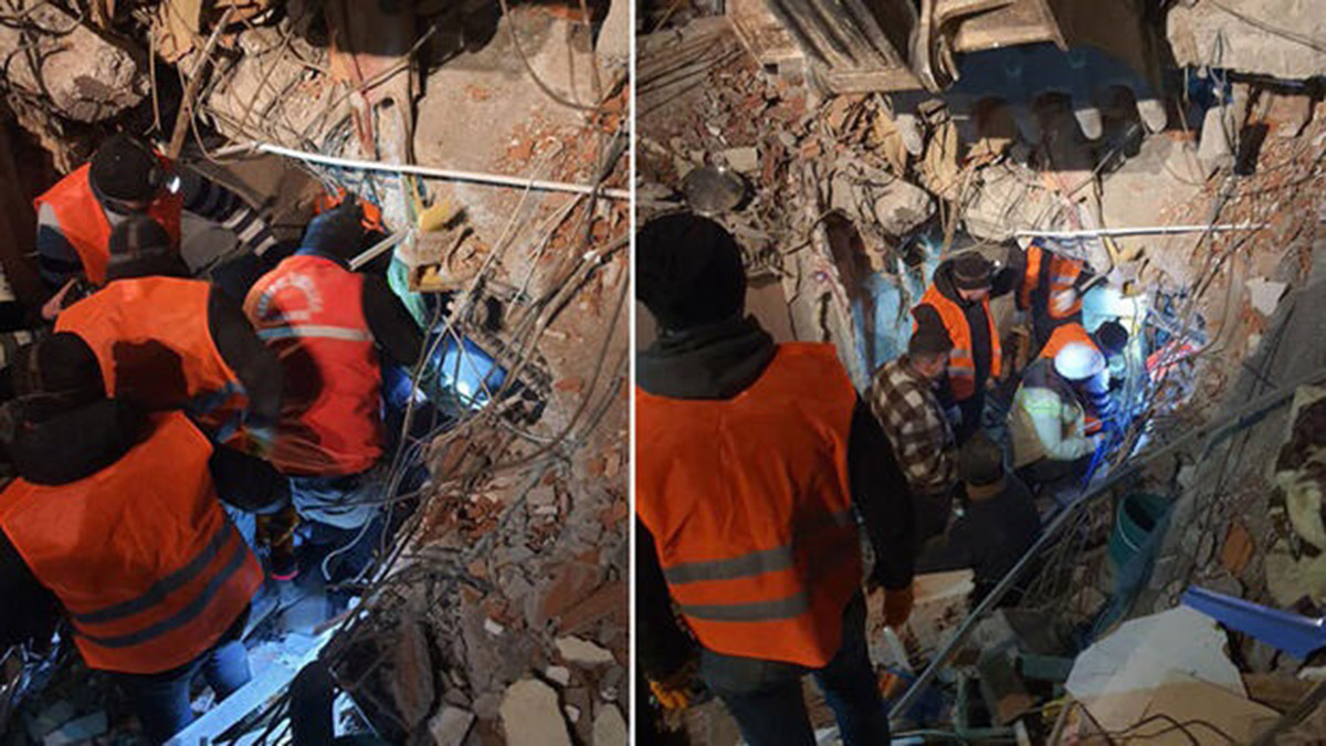 Orman Kurtarma Timi ekipleri, deprem bölgesinde