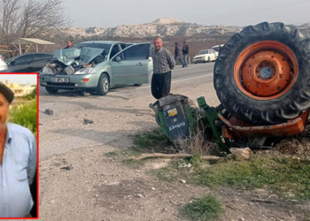 Otomobil ile çarpışan traktörün sürücüsü öldü