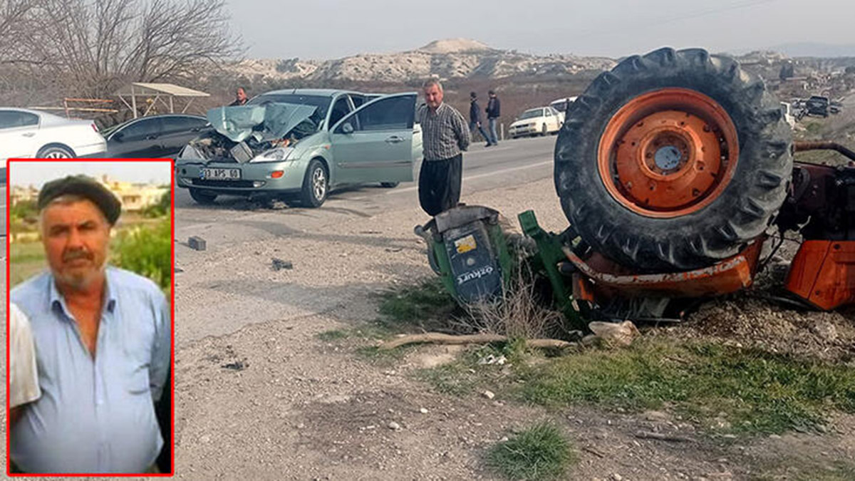 Otomobil ile çarpışan traktörün sürücüsü öldü