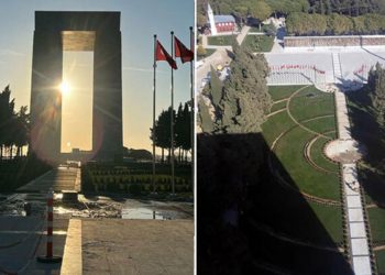 Şehitler Abidesi'ndeki çalışmalarda sona gelindi