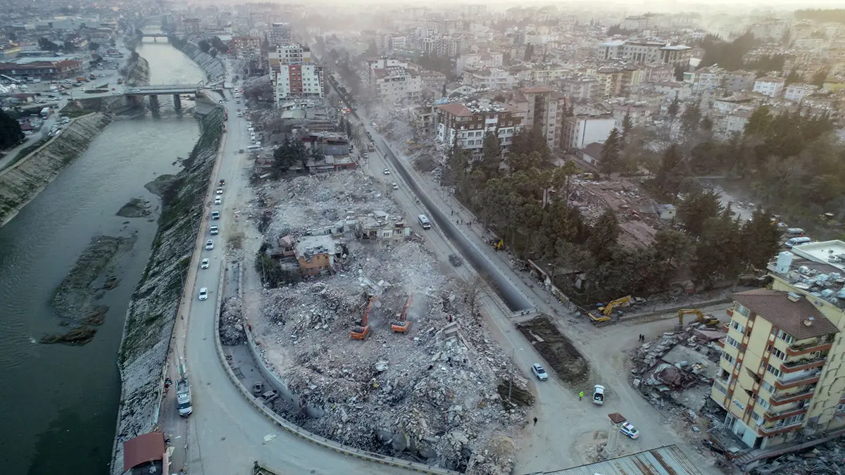 Antakya'daki yıkım dronla görüntülendi