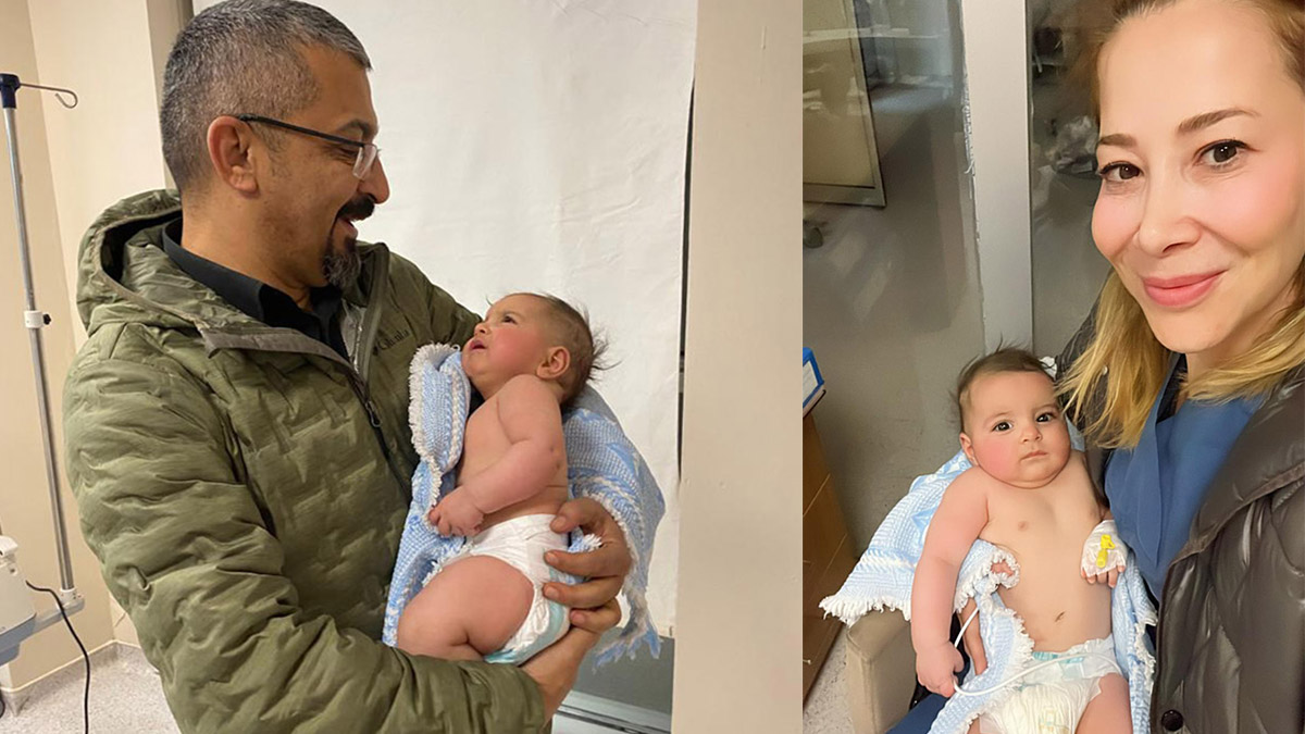 4 aylık Azra bebek enkazdan sağ kurtarıldı