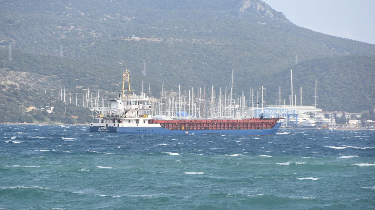 Bodrum'da fırtına; Feribot seferleri iptal edildi
