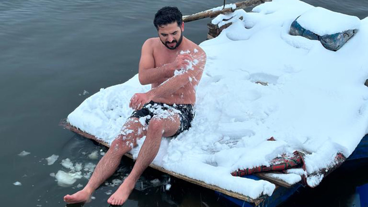 Yüzme sporcusu Hüseyin Nazlı eksi 2 derecede baraja girdi