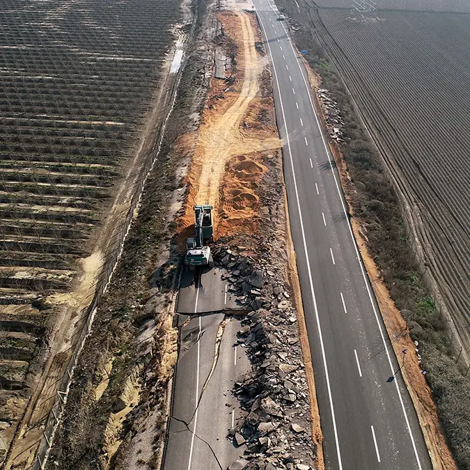 Antakya-demirköprü-reyhanlı kara yolu havadan görüntüledi