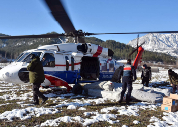 Depremzedeler için jandarma helikopterleri seferber edildi