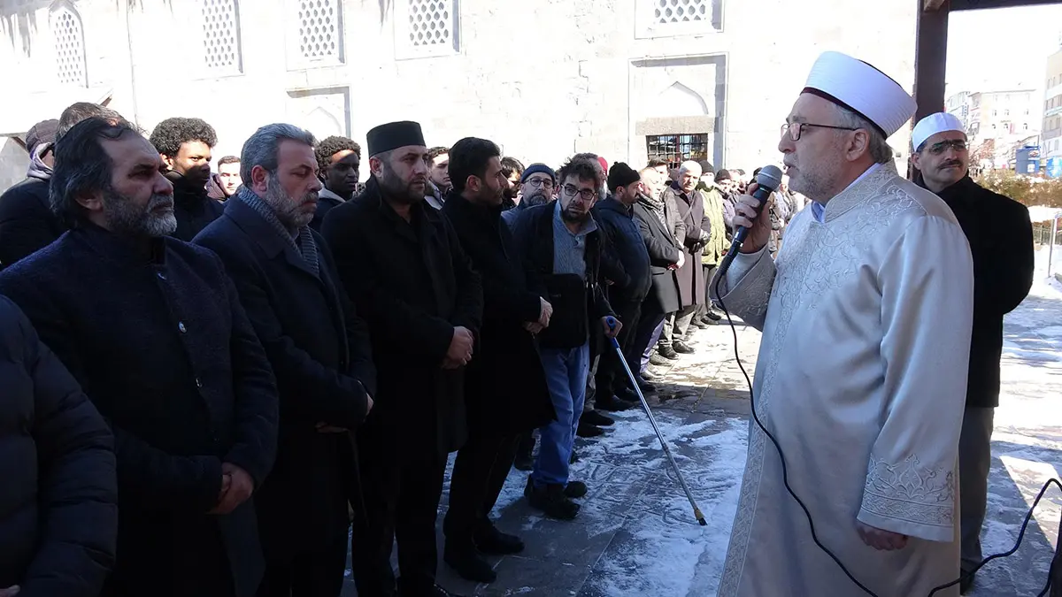 Erzurum'da gıyabi cenaze namazı kılındı