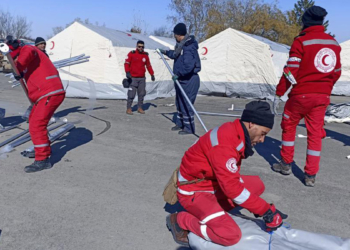 Filistin Uluslararası İşbirliği Ajansı çadır kuruyor