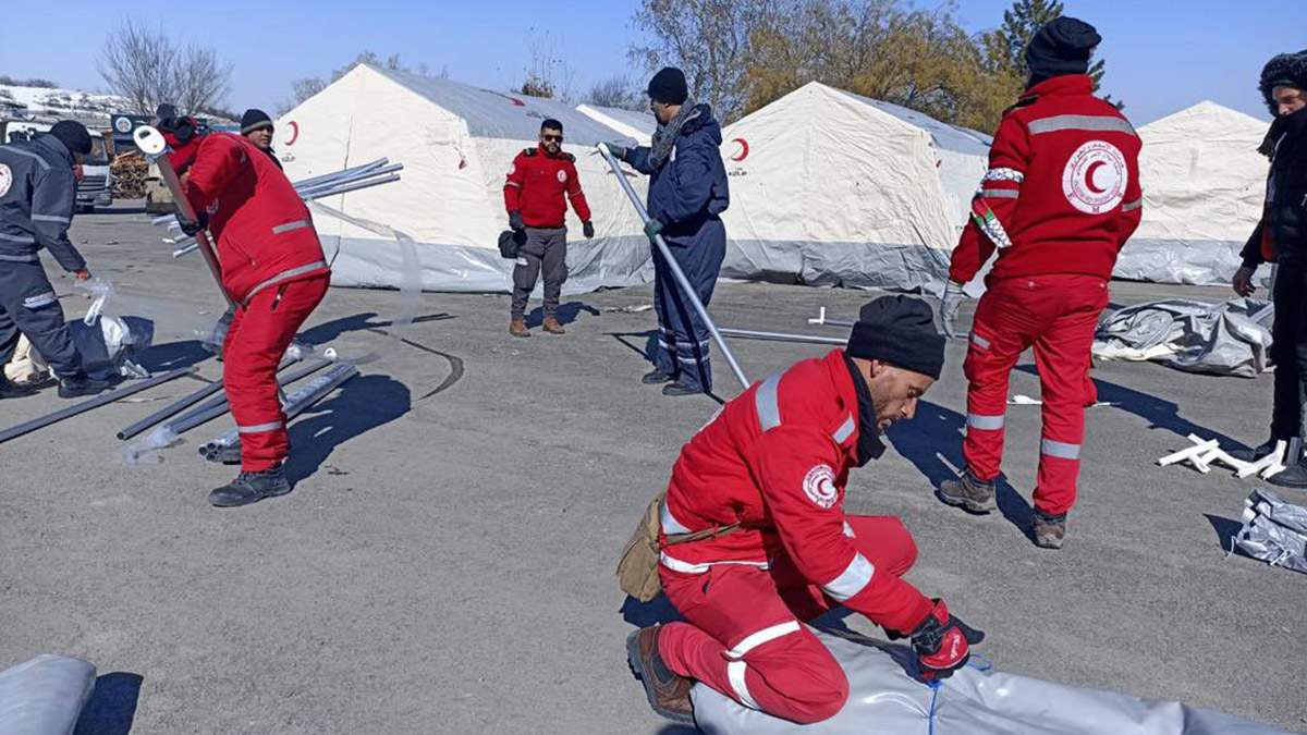 Filistin Uluslararası İşbirliği Ajansı çadır kuruyor