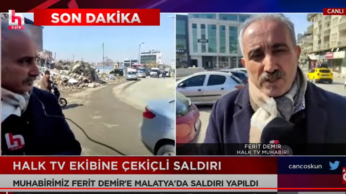 Halk TV muhabiri Ferit Demir çekiçli saldırıya uğradı