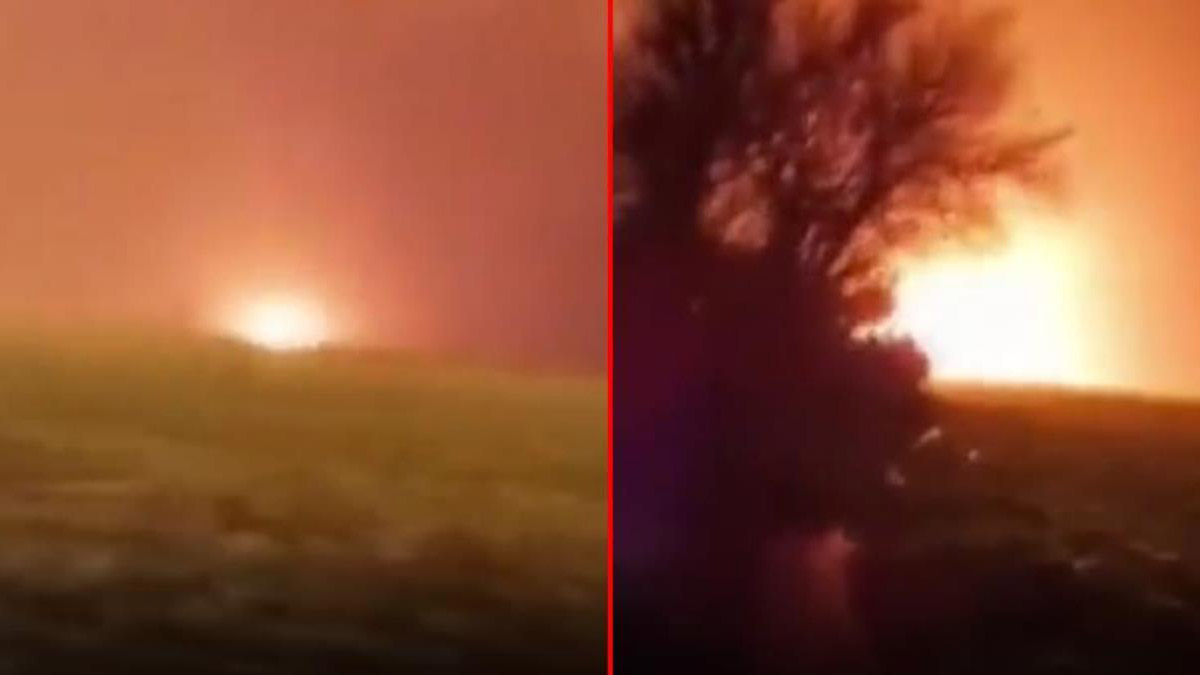 Depremin ardından Hatay'da doğal gaz boru hattı patladı