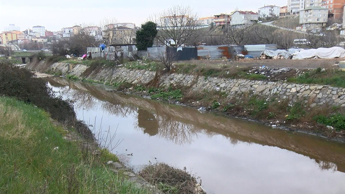 İstanbul'da iki dere renk değiştirdi