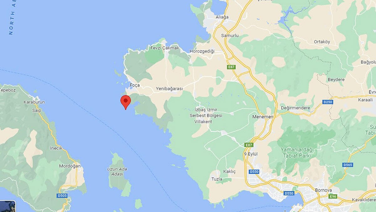 Foça açıklarında 4.1 büyüklüğünde deprem