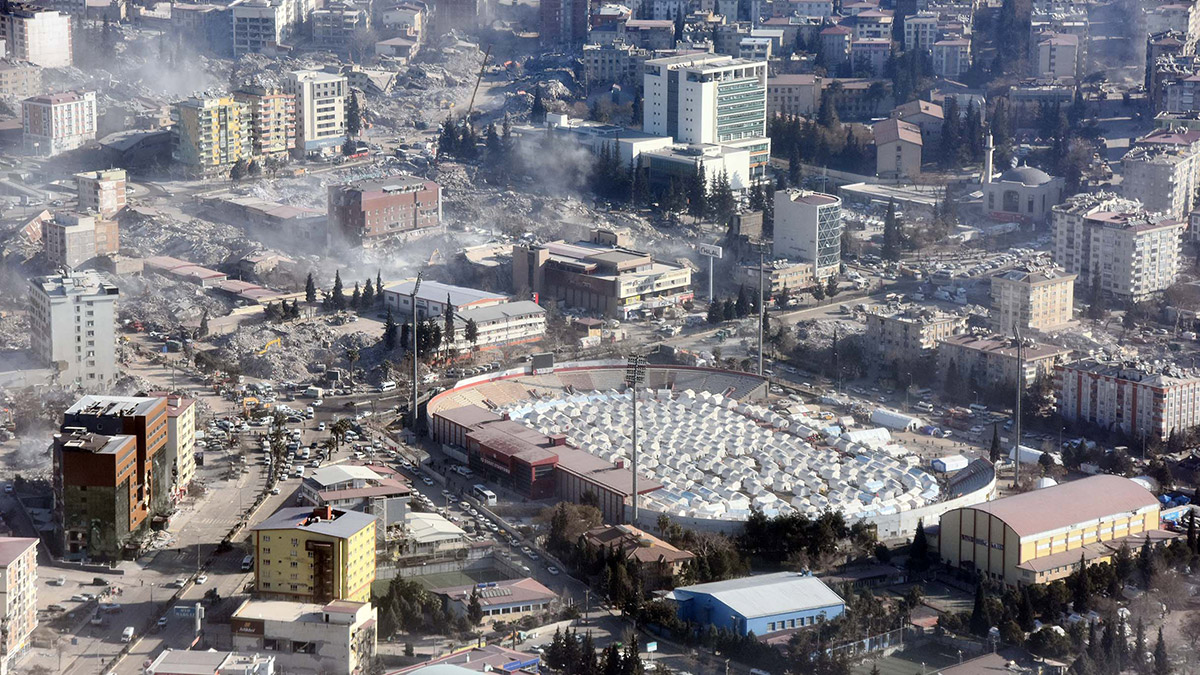 Kahramanmaraş'taki büyük yıkım havadan görüntülendi
