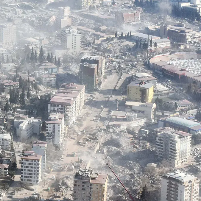 Kahramanmaraş'taki büyük yıkım havadan görüntülendi