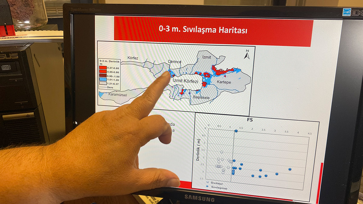 Kocaeli Üniversitesi Mühendislik Fakültesi Jeofizik Mühendisliği Bölümü'nden öğretim üyesi Dr. Metin Aşcı, Kahramanmaraş depreminde de görülen zemin sıvılaşması konusunda il genelinde analiz yaptıklarını belirtti.