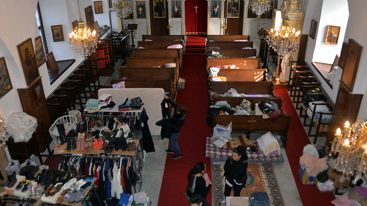 Mersin Rum Ortodoks Kilisesi depremzedelere kapılarını açtı