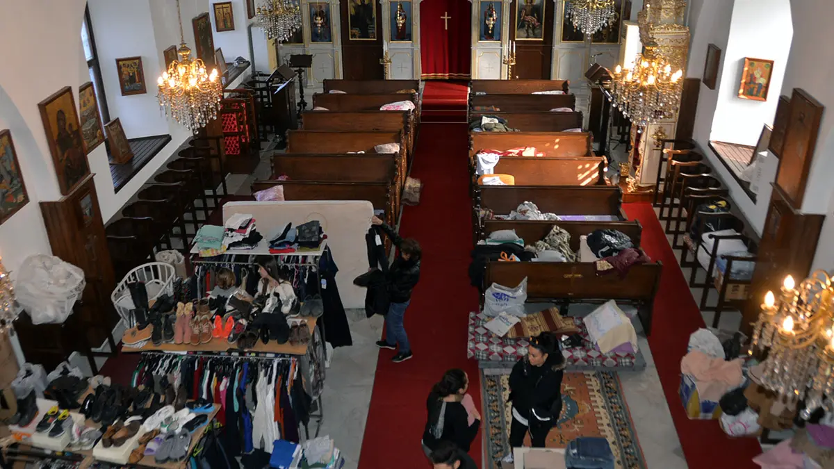 Mersin rum ortodoks kilisesi depremzedelere kapılarını açtı