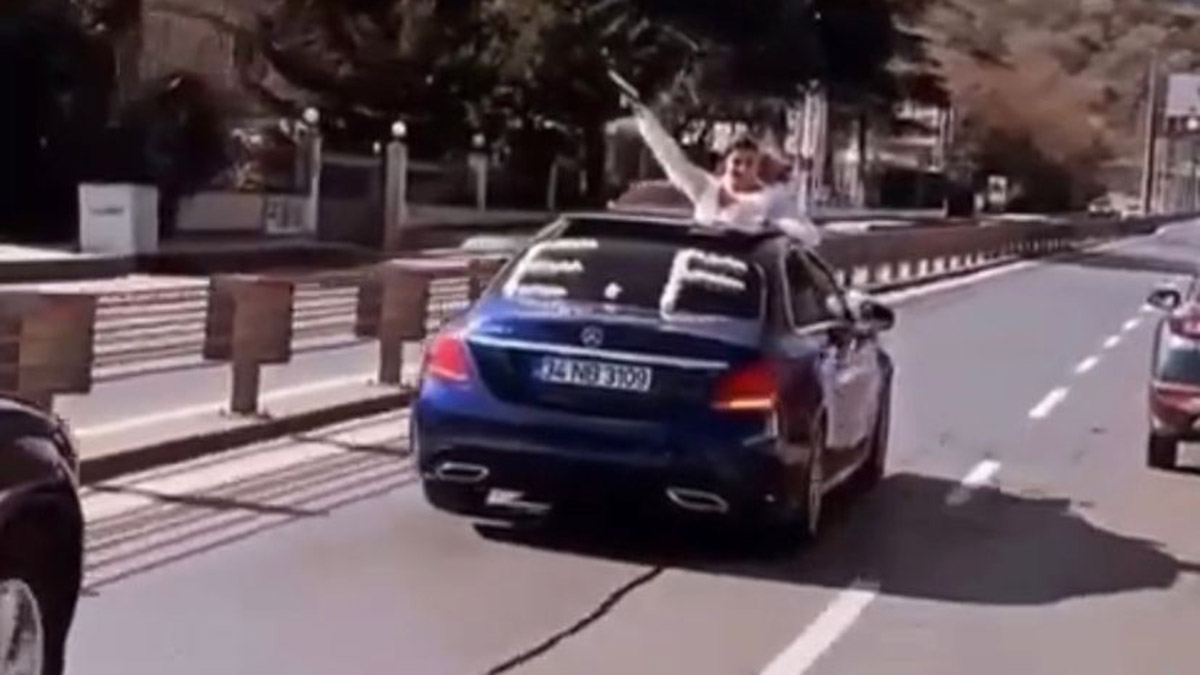 Sarıyer'de maganda gelin