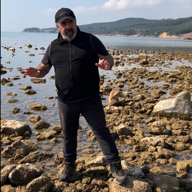 Saros Körfezi'nde deniz suyu 60-70 metre çekildi