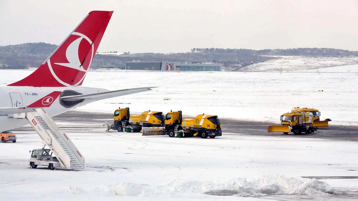 Sabiha gökçen havalimanı'nda kar önlemi