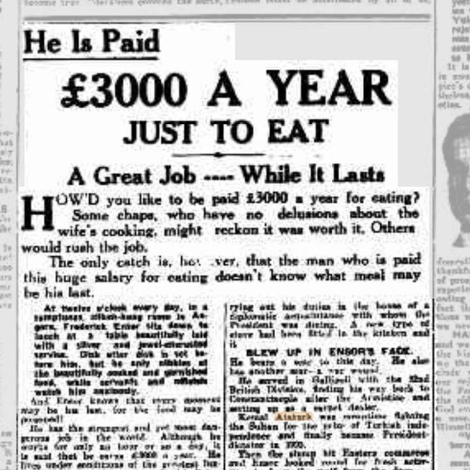 Atatürk'ün gizemli çeşnicibaşısı: Frederick Ensor