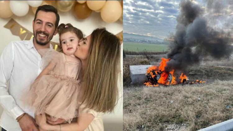 Bariyere çarpıp yananm otomobilin sürücüsü öldü