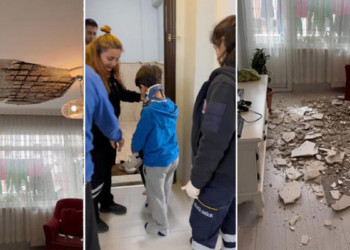 Bayrampaşa'da alçı tavan çöktü: 2 çocuk yaralandı