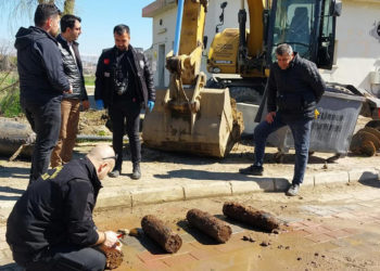 Çanakkale Savaşları'ndan kalma 4 top mermisi bulundu