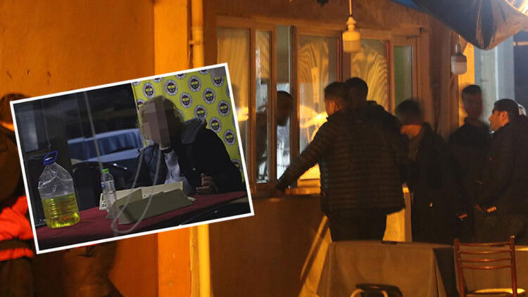 Eşi ile 2 çocuğunu benzin ve baltayla rehin aldı